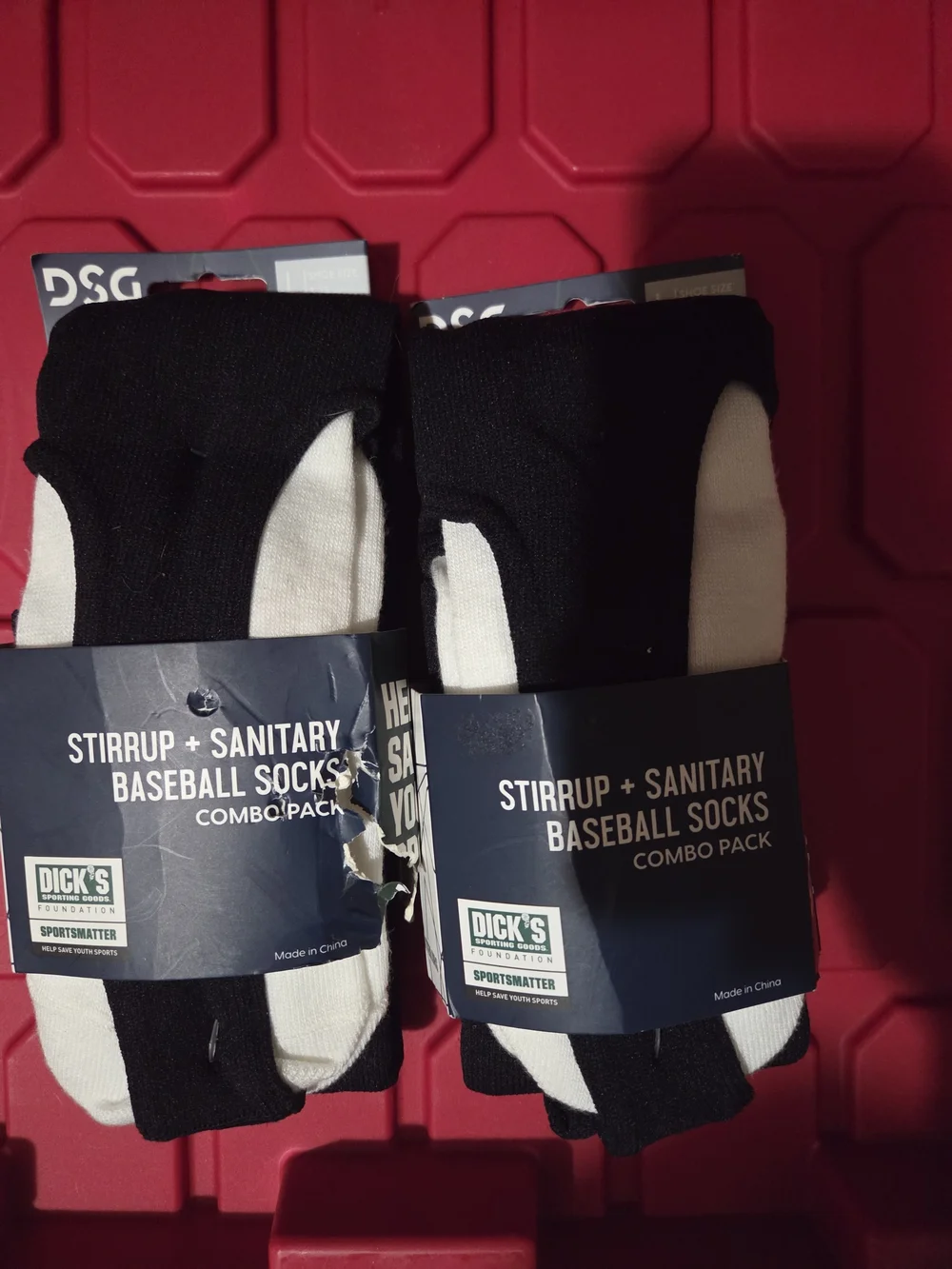 DSG Stirrup & Sanitary Baseball Socks - Size 8-13